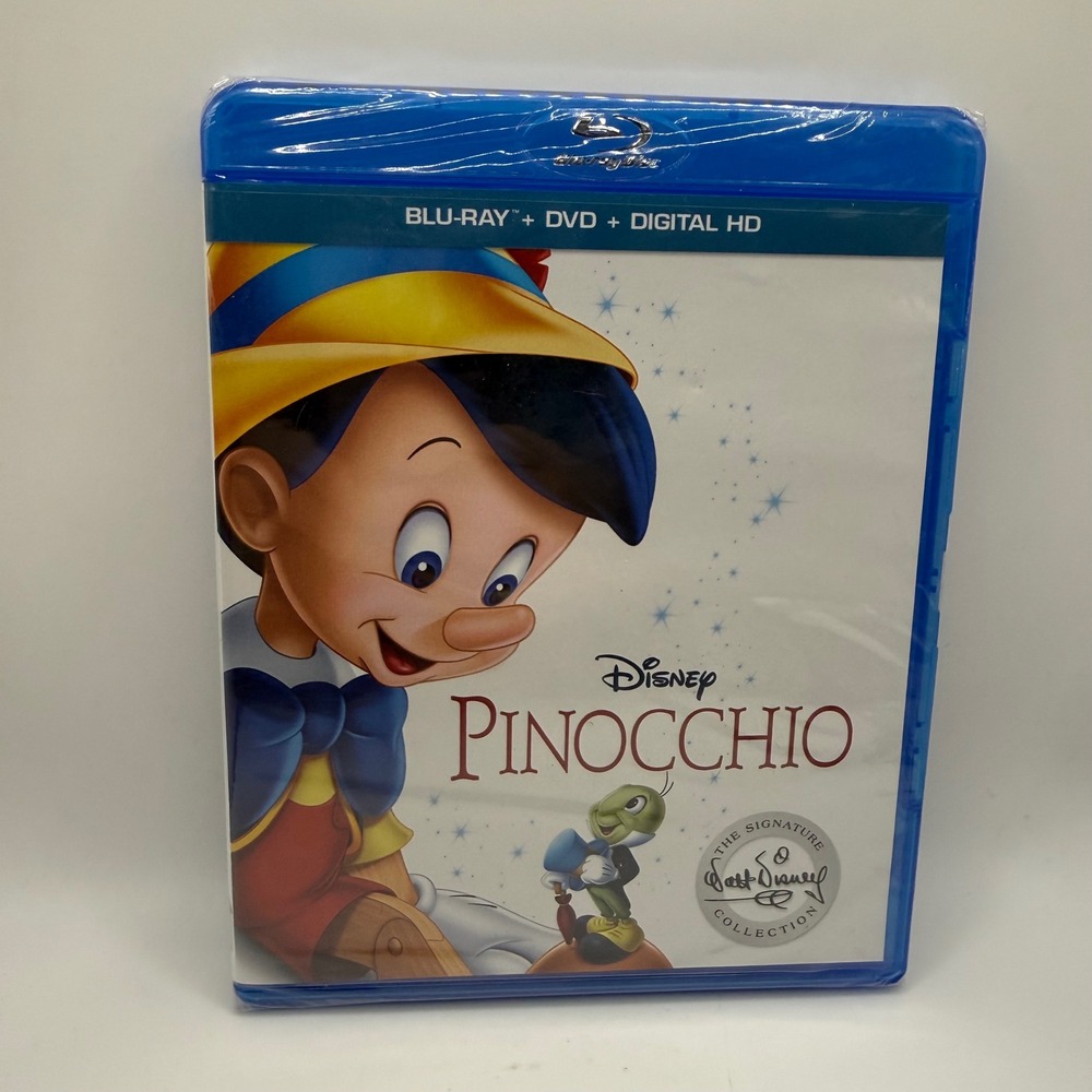 Disney Pinocchio The Signature Collection Blu-ray DVD Digital HD New Sealed